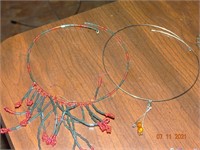 2 wire beaded chokers
