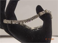 Silver and Rhinestone Tennis Bracelet
