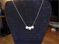 3 Solid Circle Silver Necklace