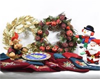 Christmas Stockings, Wreath, Cake Platter, Skirt
