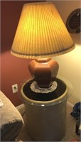 Crock Table And Lamp