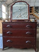 Vintage dresser with mirror 40" x 18" x 33.5"H