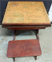 Antique Chautauqua Industrial Art Desk by Lewis