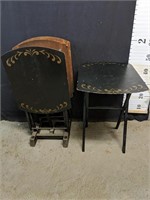 4 Vintage TV Tables and stand 18" x 14" x 20"H