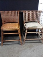 Two 17" *41" wicker chairs sold with Apologies