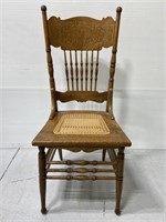 North Atlantic Squadron antique carved wood chair