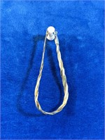 Sterling Silver 4mm Woven Herringbone Bracelet