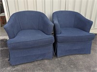 Two conversation chairs 30" x 24" x 31"H
