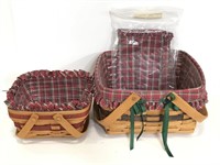 Pair of handwoven Longaberger baskets