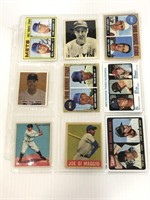 Sheet of 9 assorted baseball cards UNAUTHENTICATED