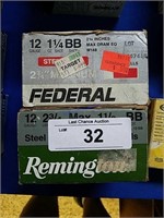 2X-25ct 2 3/4 12ga BB Federal and Remington