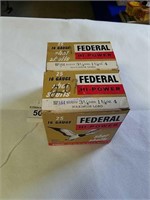2X-25ct Vintage Federal 2 3/4 16ga 4shot.