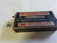 20ct-Vintage Winchester .30Rem  Autoloading