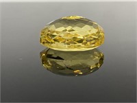Oval cut faceted Ceylon yellow citrine 81.45tcw