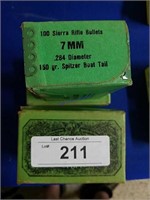 3X-100 ct Sierra 7mm 160gr Spitzer Bullets