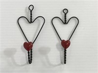 Pair of heart hooks