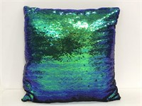 Mermaid sequin throw pillow