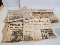 Collection of vintage newspapers