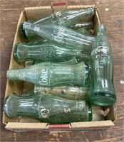 Box Lot of Coke Bottles