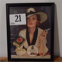 FRAMED "LUCKY STRIKE" AD 12 X 15