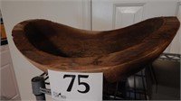 WOODEN DOUGH BOWL 18 X 15