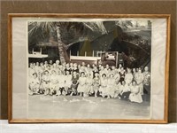 Large framed vintage Hawaii photograph