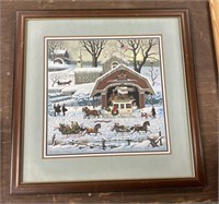 24x25in. Charles Wysocki Christmas Picture