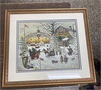 29x26in. Charles Wysocki Christmas Picture