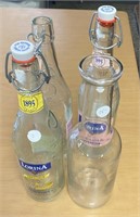Glass Bottle Lot. Four Bottles