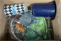 Assorted Box Lot. Glasses, Cup Etc