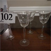 SET OF 4 TALL WINE STEMS 8.5 IN