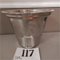 POTTERY BARN METAL WASTE CAN 7 IN