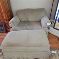 ASHLEY FURNITURE OVERSIZED CHAIR & MATCHING