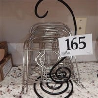 METAL BANANA STAND & 8 STAINLESS STEEL DIVIDERS