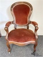 Velvet Victorian Parlor Chair