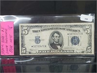 1934-C Rare Star Note $5 Silver Certificate