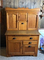 Antique wooden baker’s cabinet 39.5” x 26” x 58”
