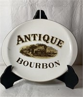 Antique Bourbon Canonsburg Plate with Stand