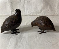 Two iron quail