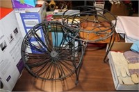 PLANT STAND AND WIRE BASKETS