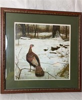 Ken Davies Wild Turkey Framed Lithograph