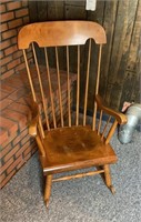 Antique wooden rocking chair 44” tall