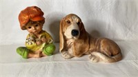 Universal Statuary 1974 Boy With Puppy & Vintage