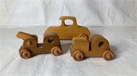 Vintage wooden toy cars