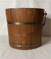 Vintage wooden ice bucket