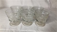 6 glass sherbet dishes