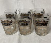 6 Las Vegas decorative glasses