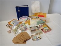 Box of Stamps On Paper and Off Paper