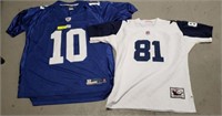 2 LARGE JERSEYS: NY #10, #81 OWENS