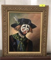 OIL ON CANVAS CLOWN